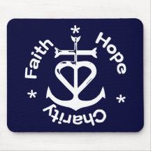 Faith Hope and Charity Mousepad