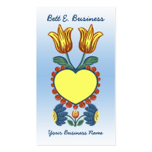 Faith, Hope, Charity & Love Business Card - Blue