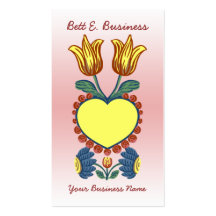 Faith, Hope, Charity & Love Business Card - Pink