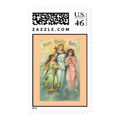 Faith, Hope & Charity Postage by MzLisaMichelle