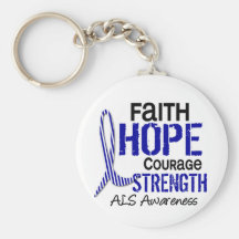 FAITH HOPE COURAGE ALS KEY CHAIN