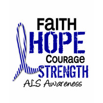 FAITH HOPE COURAGE ALS t-shirts by awarenessgifts FAITH HOPE COURAGE ALS t-shirts