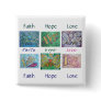 Faith Hope Love Angel Word Collage Button or Pin