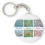Faith Hope Love Angel Word Collage Keychain