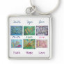 Faith Hope Love Angel Word Collage Keychain