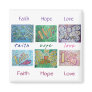 Faith Hope Love Angel Word Collage Magnet