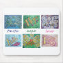 Faith Hope Love Angel Word Collage Mousepad