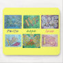 Faith Hope Love Angel Word Collage Mousepad