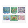 Faith Hope Love Angel Word Collage Postcard