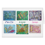 Faith Hope Love Angel Word Greeting or Note Cards cards