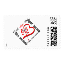 Faith Hope Love Butterfly - AIDS Awareness Postage Stamp