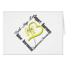 Faith Hope Love Butterfly Endometriosis Awareness Greeting Cards