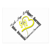 Faith Hope Love Butterfly Endometriosis Awareness Postcards