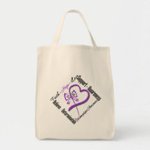 Faith Hope Love Butterfly - Fibromyalgia Awareness Canvas Bag