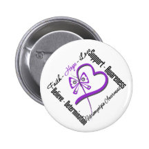 Faith Hope Love Butterfly - Fibromyalgia Awareness Pin