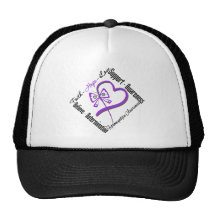 Faith Hope Love Butterfly - Fibromyalgia Awareness Trucker Hat