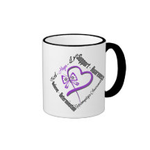 Faith Hope Love Butterfly - Fibromyalgia Awareness Mug