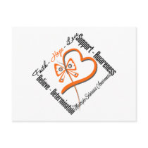 Faith Hope Love Butterfly - Multiple Sclerosis postcards by giftsforawareness Faith Hope Love Butterfly - Multiple Sclerosis postcards