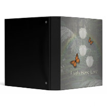 Faith Hope Love ~ Butterfly Tulips Vinyl Binders