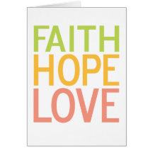 Faith Hope Love Greeting Card Simple Design