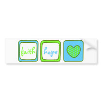 Faith Hope Love Heart 1 Corinthians 13:13 Bumper Stickers