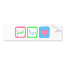 Faith Hope Love Heart 1 Corinthians 13:13 Bumper Sticker