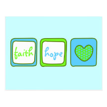 Faith Hope Love Heart 1 Corinthians 13:13 Postcard