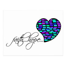 Faith Hope Love Heart 1 Corinthians 13:13 Postcard