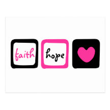 Faith Hope Love Heart 1 Corinthians 13:13 Post Cards