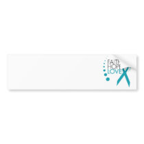 Faith, Hope, Love - Ovarian Cancer Bumper Stickers