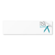 Faith, Hope, Love - Ovarian Cancer Bumper Sticker