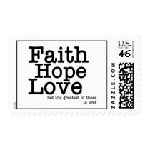 Faith Hope Love Postage Stamps
