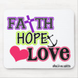 Faith Hope Love (symbols) Mouse Pad