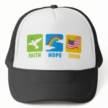 Faith Hope Obama T Shirts Trucker Hat