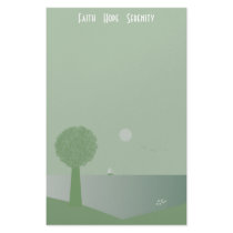 Faith Hope Serenity ocean scene stationery