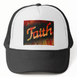 Faith in spray paint with black background & fire hats