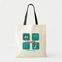 Faith Inspirations Cervical Cancer Tote Bag