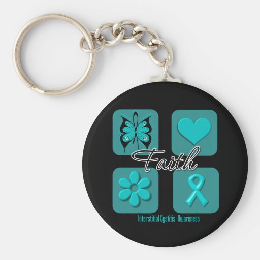 Faith Inspirations Interstitial Cystitis Awareness Keychain