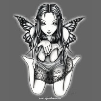 "Faith" Kneeling Butterfly Fairy Art Top t-shirts