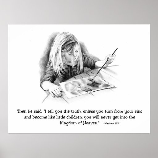 verse bible of about a child faith Girl Child: Like PENCIL Bible: A Paints Faith Poster ART: