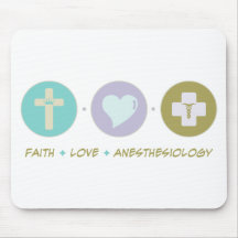 Faith Love Anesthesiology Mouse Pad