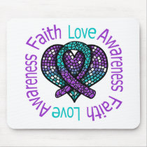 Faith Love Awareness v2 Domestic Violence Mouse Pad