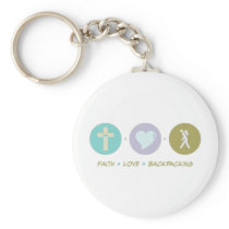 Faith Love Backpacking Keychain