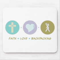 Faith Love Backpacking Mouse Pad