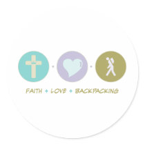 Faith Love Backpacking Stickers