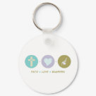 round_keychain - Faith Love Bagpipes. If Bagpipes is your hobby, occupation, or obsession, show it with great Bagpipes t-shirts, mugs, stickers, and more.  They're also great gifts for other Bagpipes fans!