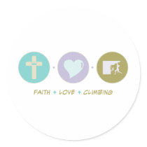 Faith Love Climbing stickers by sciencewillprevail Faith Love Climbing stickers