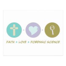 Faith Love Forensic Science Postcard