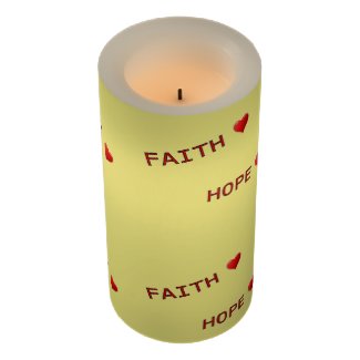 Faith Love Hope Charity Flameless Candle
