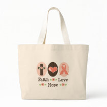 Faith Love Hope Pink Ribbon Tote Bag by PinkRibbonTeesGifts Faith Love Hope Pink Ribbon Tote Bag